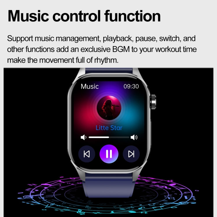 ET580 2.04 inch AMOLED Screen Sports Smart Watch Support Bluetooth Call / ECG Function