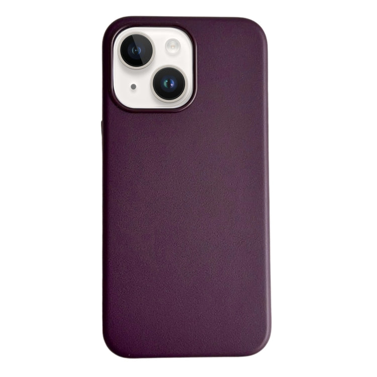 Pure Color Leather Magsafe Magnetic Phone Case, For iPhone 15 Plus, For iPhone 15, For iPhone 14 Plus