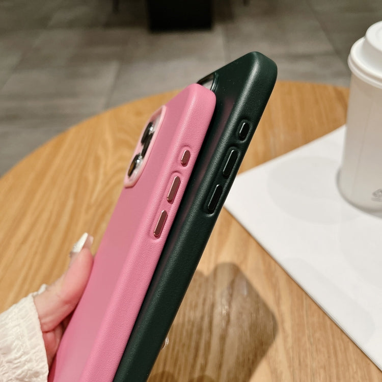 Pure Color Leather Magsafe Magnetic Phone Case, For iPhone 15 Plus, For iPhone 15, For iPhone 14 Plus