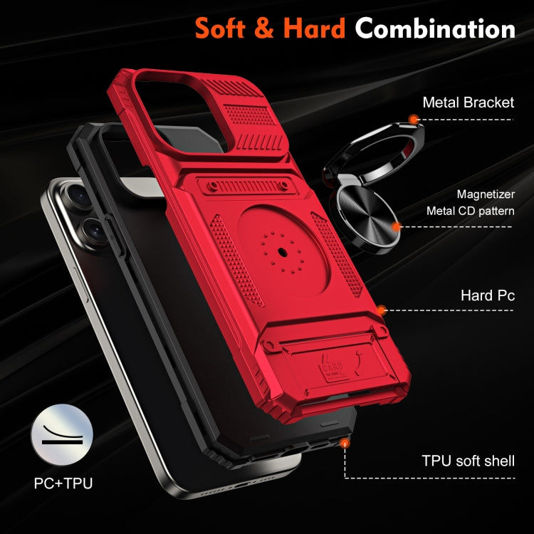 TPU+PC Shockproof Card Phone Case with Metal Ring Holder, For iPhone 15 Pro Max, For iPhone 15 Pro, For iPhone 15, For iPhone 14 Pro