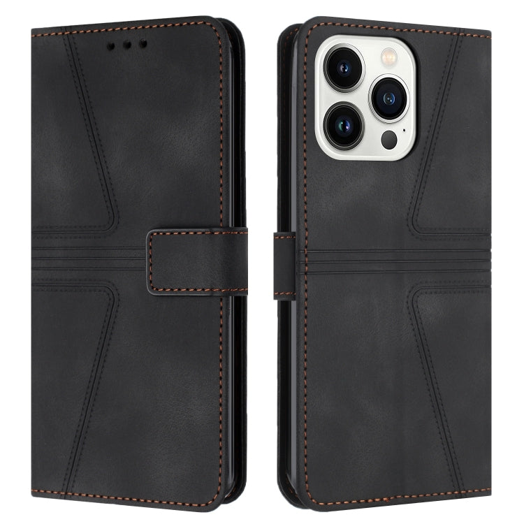 Triangle Solid Color Leather Phone Case, For iPhone 15 Pro, For iPhone 15 Plus, For iPhone 15, For iPhone 14 Plus, For iPhone 14, For iPhone 14 Pro