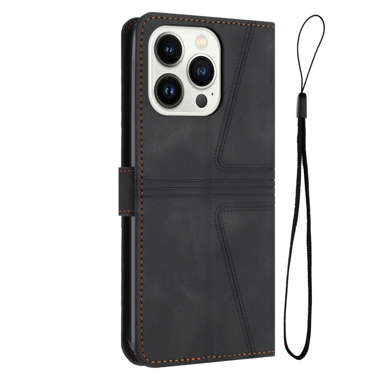 Triangle Solid Color Leather Phone Case, For iPhone 14 Pro Max, For iPhone 13 Pro Max, For iPhone 13 Pro, For iPhone 13, For iPhone 12 / 12 Pro, For iPhone 12 Pro Max