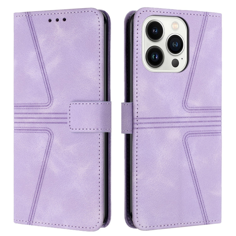 Triangle Solid Color Leather Phone Case, For iPhone 14 Pro Max, For iPhone 13 Pro Max, For iPhone 13 Pro, For iPhone 13, For iPhone 12 / 12 Pro, For iPhone 12 Pro Max