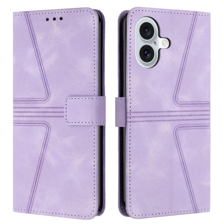 Triangle Solid Color Leather Phone Case, For iPhone 16e, For iPhone 16 Pro Max, For iPhone 16 Pro, For iPhone 16 Plus, For iPhone 16, For iPhone 15 Pro Max