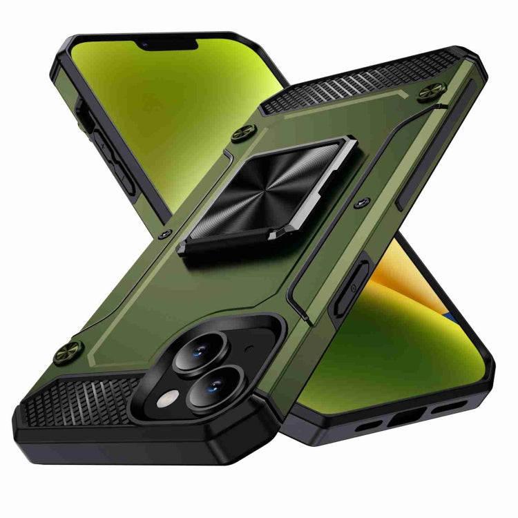 Shockproof Metal Holder Phone Case, For iPhone 15 Plus, For iPhone 15, For iPhone 14 Plus