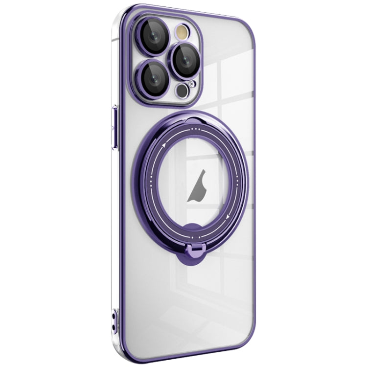 Electroplating MagSafe 360 Degree Rotation Holder Shockproof Phone Case