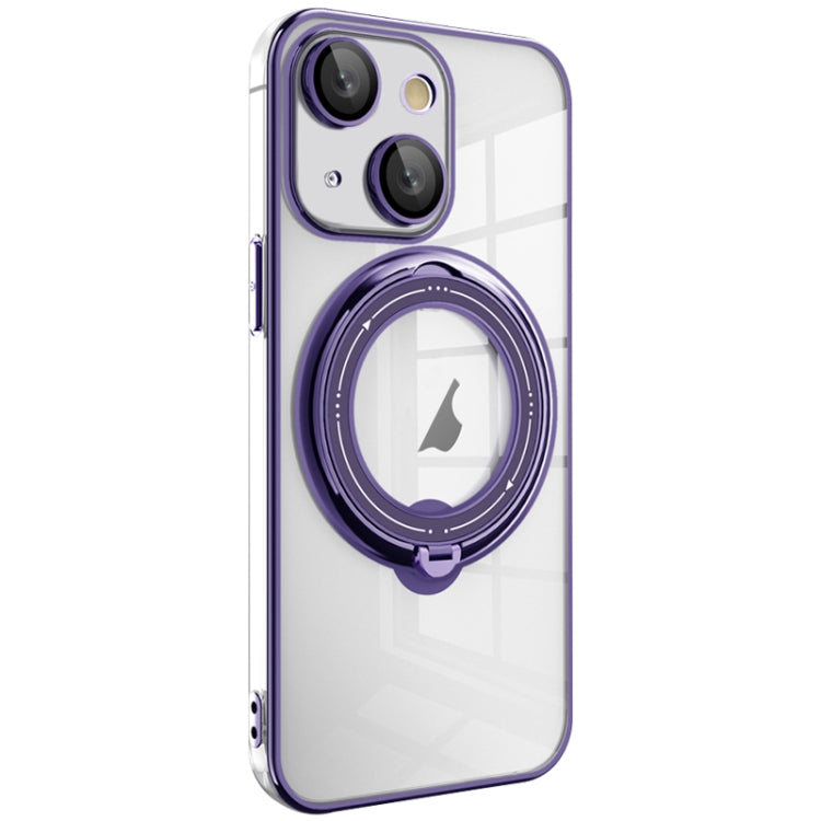 Electroplating MagSafe 360 Degree Rotation Holder Shockproof Phone Case