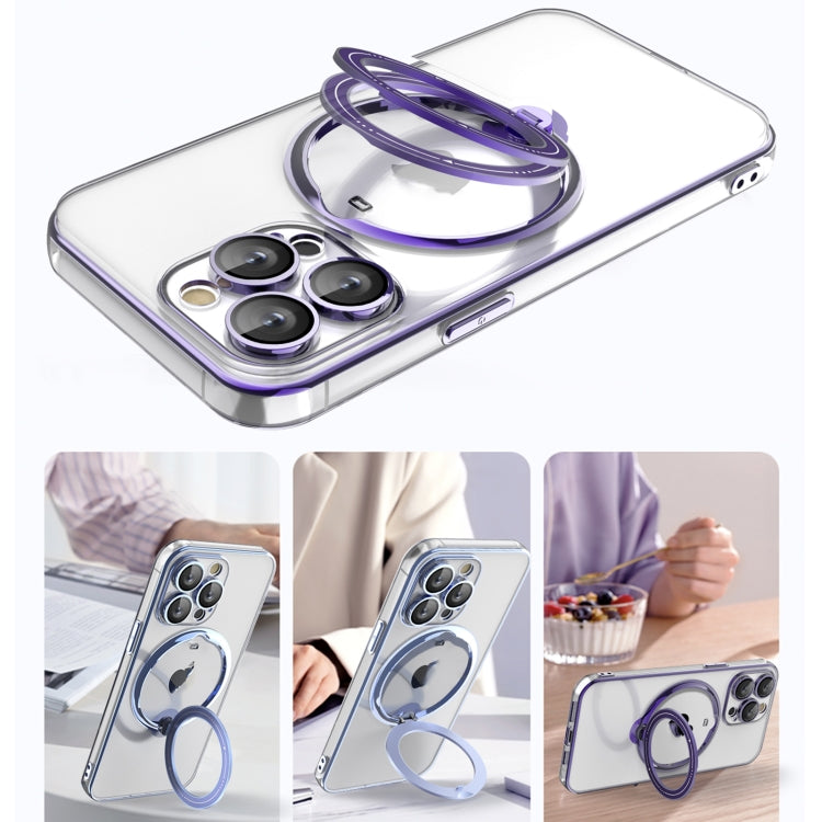Electroplating MagSafe 360 Degree Rotation Holder Shockproof Phone Case