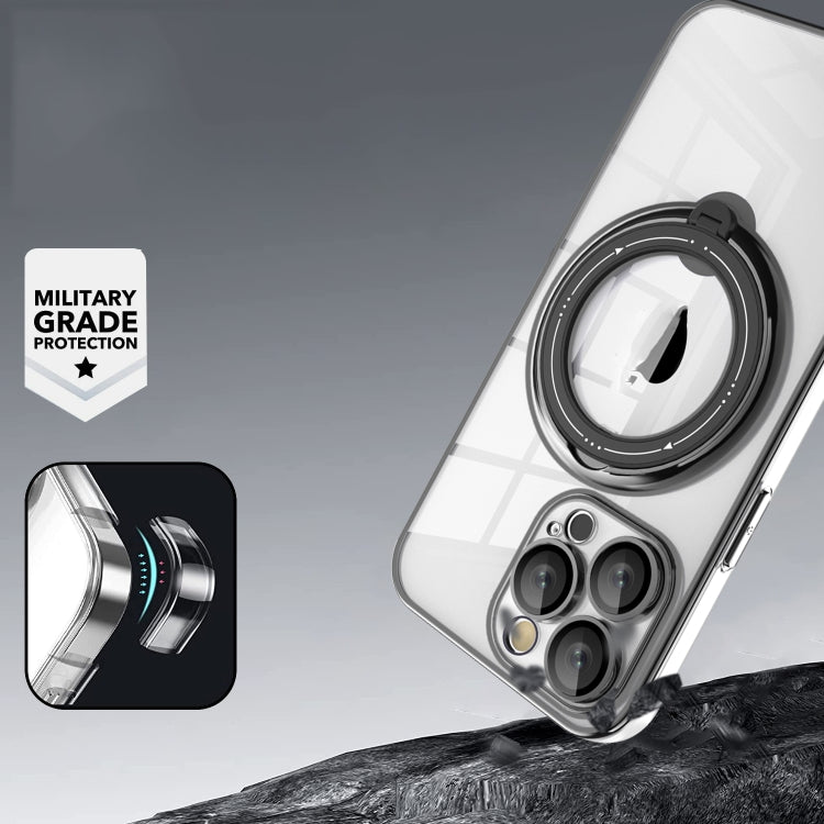 Electroplating MagSafe 360 Degree Rotation Holder Shockproof Phone Case