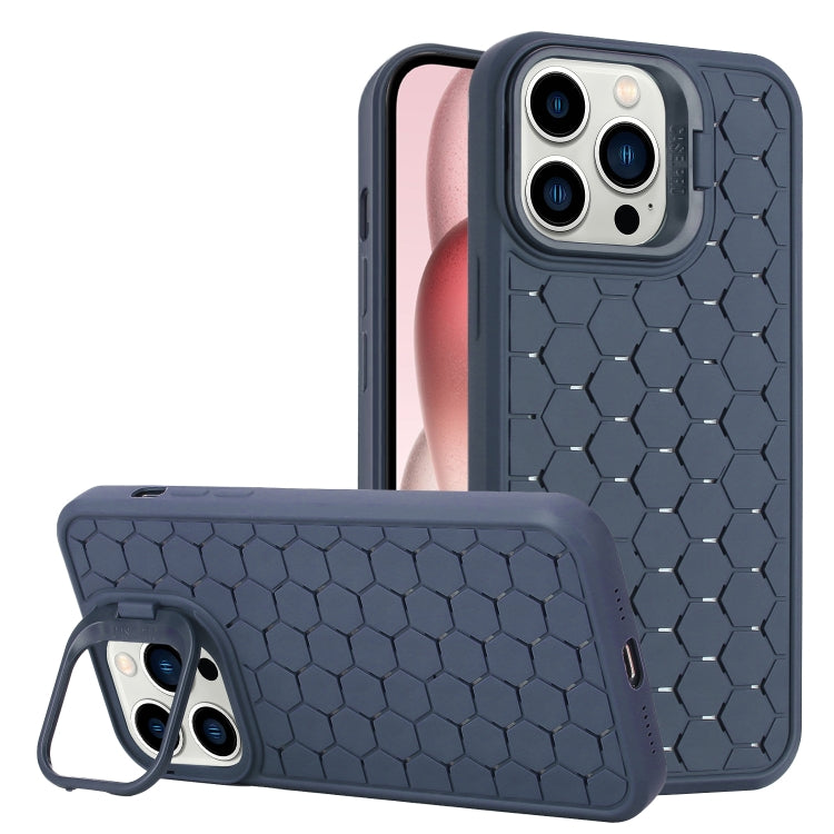 Honeycomb Radiating Lens Holder TPU Phone Case, For iPhone 15 Pro Max, For iPhone 15 Pro, For iPhone 15 Plus, For iPhone 15