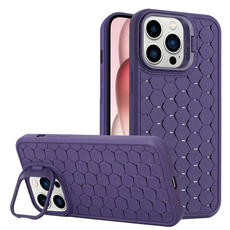 Honeycomb Radiating Lens Holder TPU Phone Case, For iPhone 15 Pro Max, For iPhone 15 Pro, For iPhone 15 Plus, For iPhone 15