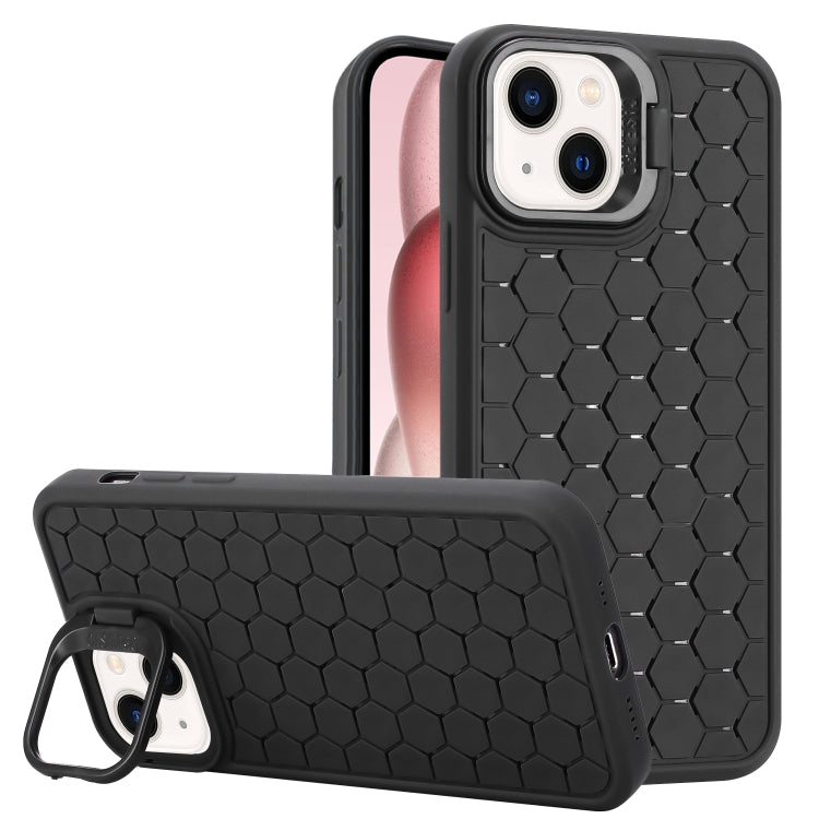 Honeycomb Radiating Lens Holder TPU Phone Case, For iPhone 15 Pro Max, For iPhone 15 Pro, For iPhone 15 Plus, For iPhone 15