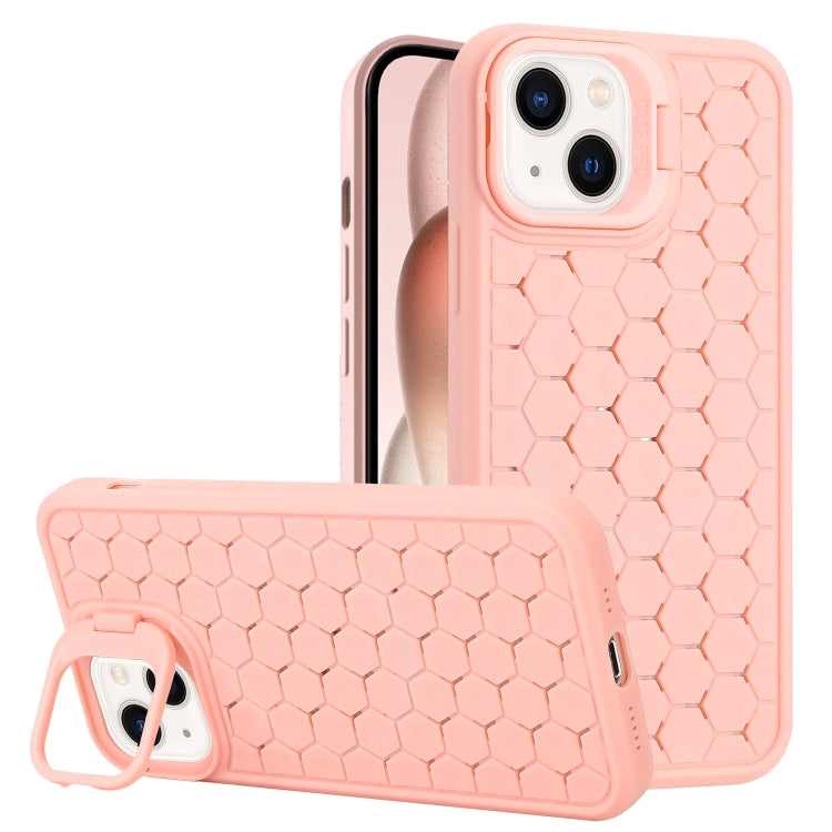Honeycomb Radiating Lens Holder TPU Phone Case, For iPhone 15 Pro Max, For iPhone 15 Pro, For iPhone 15 Plus, For iPhone 15
