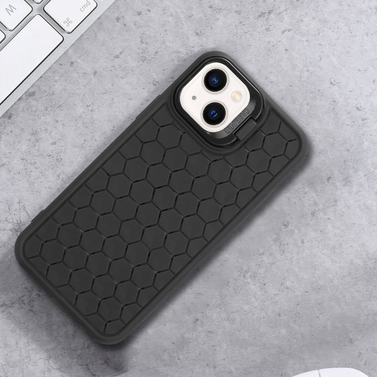 Honeycomb Radiating Holder TPU Phone Case with Lanyard, For iPhone 14 Plus, For iPhone 14, For iPhone 14 Pro, For iPhone 14 Pro Max