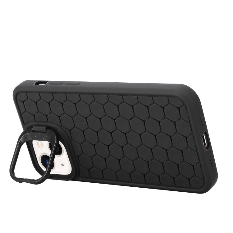 Honeycomb Radiating Holder TPU Phone Case with Lanyard, For iPhone 14 Plus, For iPhone 14, For iPhone 14 Pro, For iPhone 14 Pro Max
