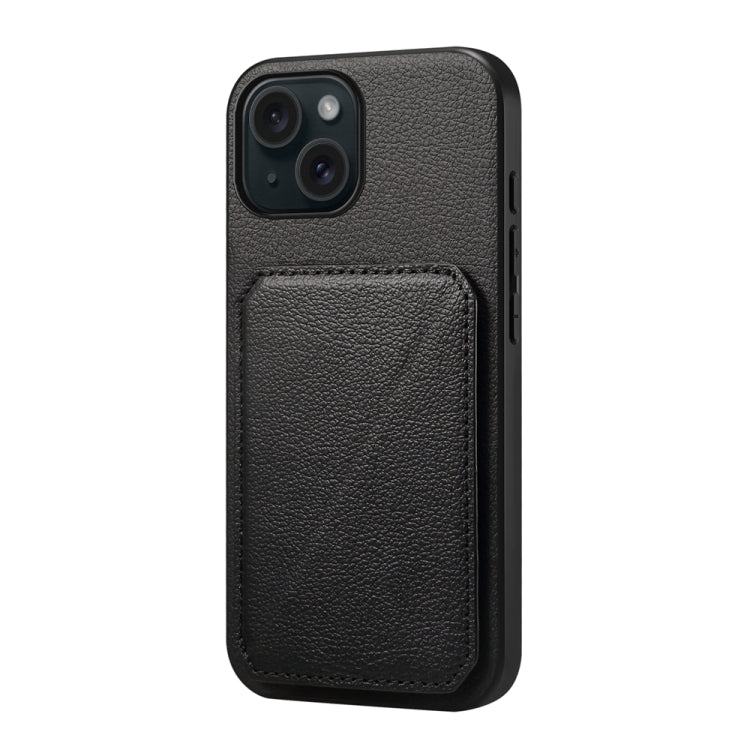 D04 Calf Texture Dual Card Slot Holder Phone Case, For iPhone 15, For iPhone 14 Plus, For iPhone 14, For iPhone 14 Pro, For iPhone 14 Pro Max, For iPhone 13 Pro Max
