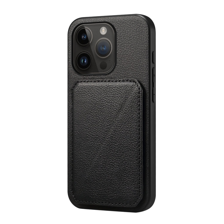 D04 Calf Texture Dual Card Slot Holder Phone Case, For iPhone 15, For iPhone 14 Plus, For iPhone 14, For iPhone 14 Pro, For iPhone 14 Pro Max, For iPhone 13 Pro Max