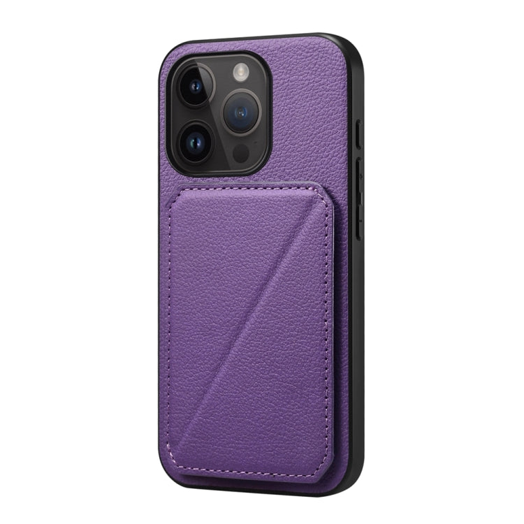 D04 Calf Texture Dual Card Slot Holder Phone Case, For iPhone 15, For iPhone 14 Plus, For iPhone 14, For iPhone 14 Pro, For iPhone 14 Pro Max, For iPhone 13 Pro Max