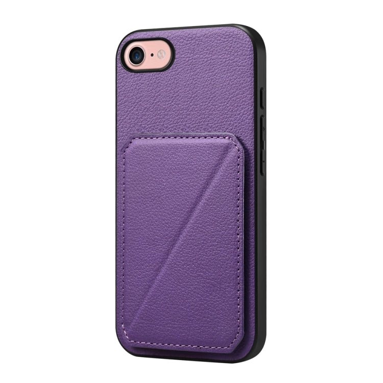 D04 Calf Texture Dual Card Slot Holder Phone Case, For iPhone 17 Pro Max, For iPhone 17 Pro, For iPhone 17, For iPhone 17 Air, For iPhone 7 / 8 / SE 2022, For iPhone 16 Pro Max