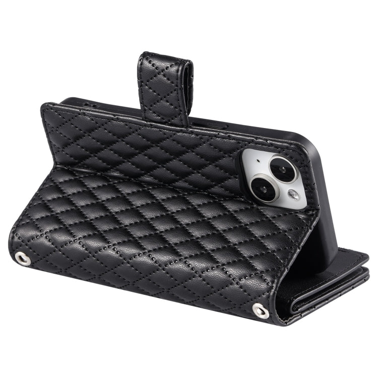 Glitter Lattice Zipper Wallet Leather Phone Case, For iPhone 15, For iPhone 14 Plus, For iPhone 14, For iPhone 14 Pro, For iPhone 14 Pro Max, For iPhone 7 / 8 / SE 2022