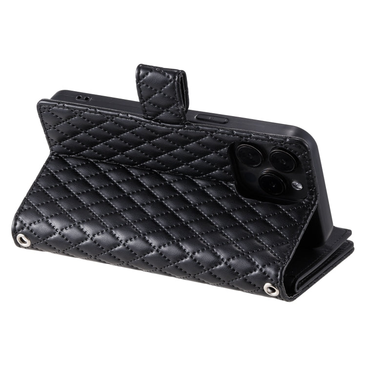Glitter Lattice Zipper Wallet Leather Phone Case, For iPhone 13 Pro Max, For iPhone 13 Pro, For iPhone 13, For iPhone 12 / 12 Pro, For iPhone 12 Pro Max, For iPhone 11 Pro Max