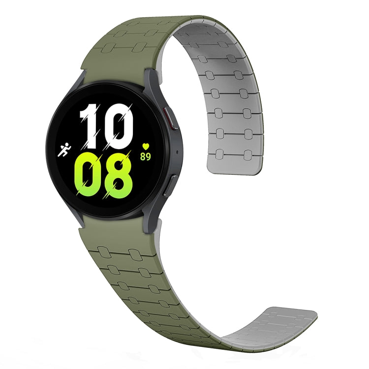 Two Color Loop Magnetic Silicone Watch Band, For Samsung Galaxy Watch 6 / 5 / 4