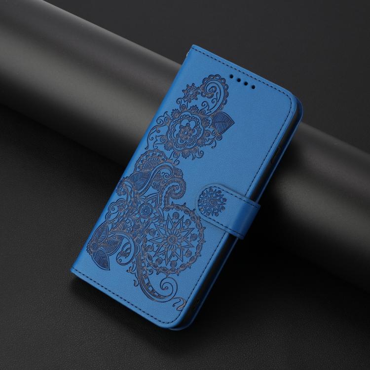 Datura Flower Embossed Flip Leather Phone Case, For iPhone 17 Pro Max, For iPhone 17 Pro, For iPhone 17