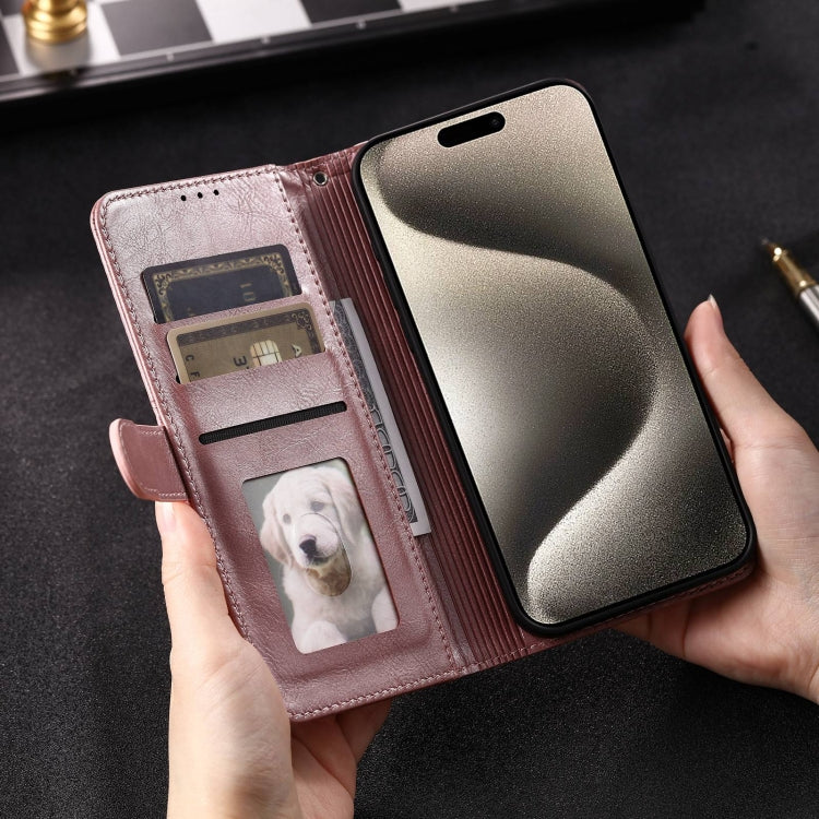 Simple 6-Card Wallet Leather Phone Case, For iPhone 15 Pro Max, For iPhone 15 Pro, For iPhone 15 Plus
