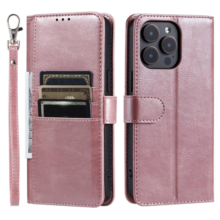 Simple 6-Card Wallet Leather Phone Case, For iPhone 15 Pro Max, For iPhone 15 Pro, For iPhone 15 Plus