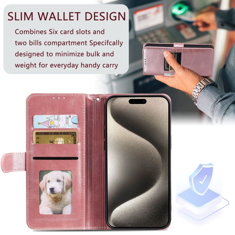 Simple 6-Card Wallet Leather Phone Case, For iPhone 15 Pro Max, For iPhone 15 Pro, For iPhone 15 Plus
