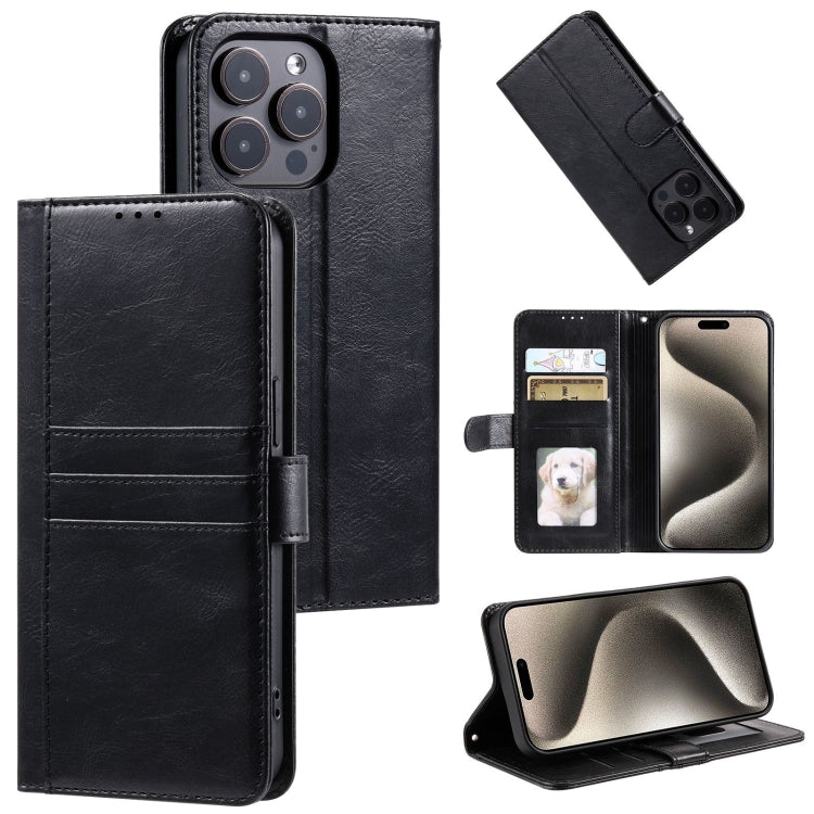 Simple 6-Card Wallet Leather Phone Case, For iPhone 15 Pro Max, For iPhone 15 Pro, For iPhone 15 Plus