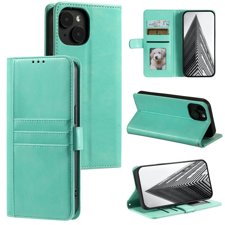 Simple 6-Card Wallet Leather Phone Case, For iPhone 15, For iPhone 14 Plus, For iPhone 14