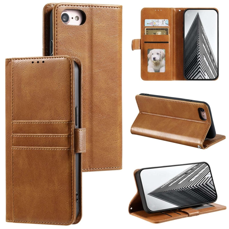 Simple 6-Card Wallet Leather Phone Case, For iPhone 14 Pro, For iPhone 14 Pro Max, For iPhone 7 / 8 / SE 2022