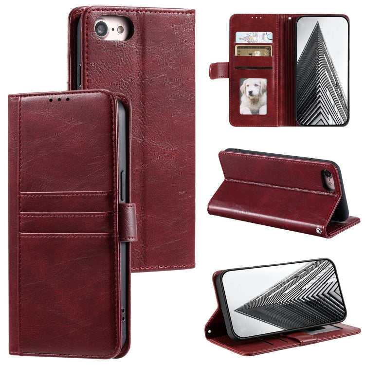 Simple 6-Card Wallet Leather Phone Case, For iPhone 14 Pro, For iPhone 14 Pro Max, For iPhone 7 / 8 / SE 2022