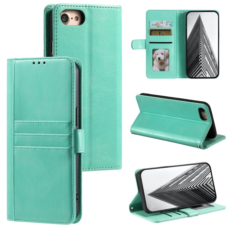 Simple 6-Card Wallet Leather Phone Case, For iPhone 14 Pro, For iPhone 14 Pro Max, For iPhone 7 / 8 / SE 2022