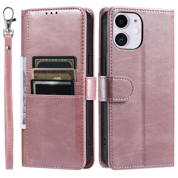 Simple 6-Card Wallet Leather Phone Case, For iPhone 12 mini, For iPhone 11 Pro Max, For iPhone 11