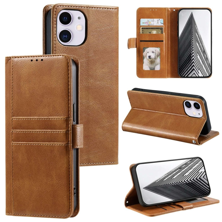 Simple 6-Card Wallet Leather Phone Case, For iPhone 12 mini, For iPhone 11 Pro Max, For iPhone 11