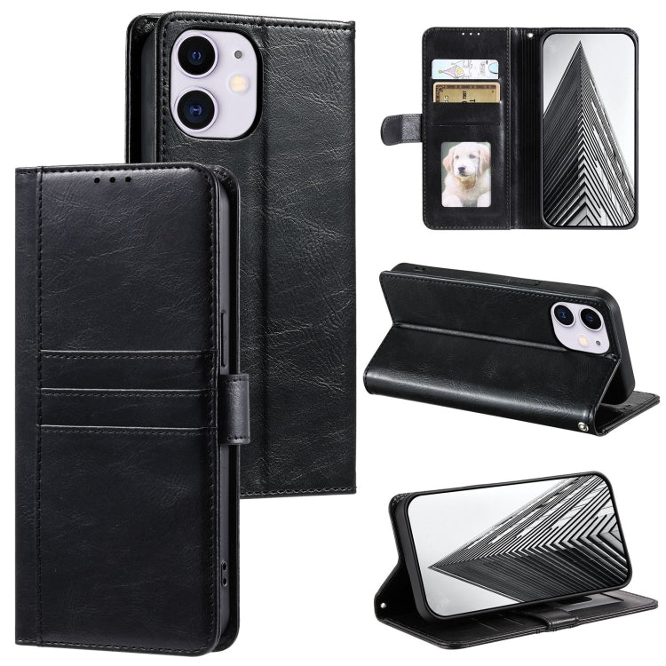 Simple 6-Card Wallet Leather Phone Case, For iPhone 12 mini, For iPhone 11 Pro Max, For iPhone 11