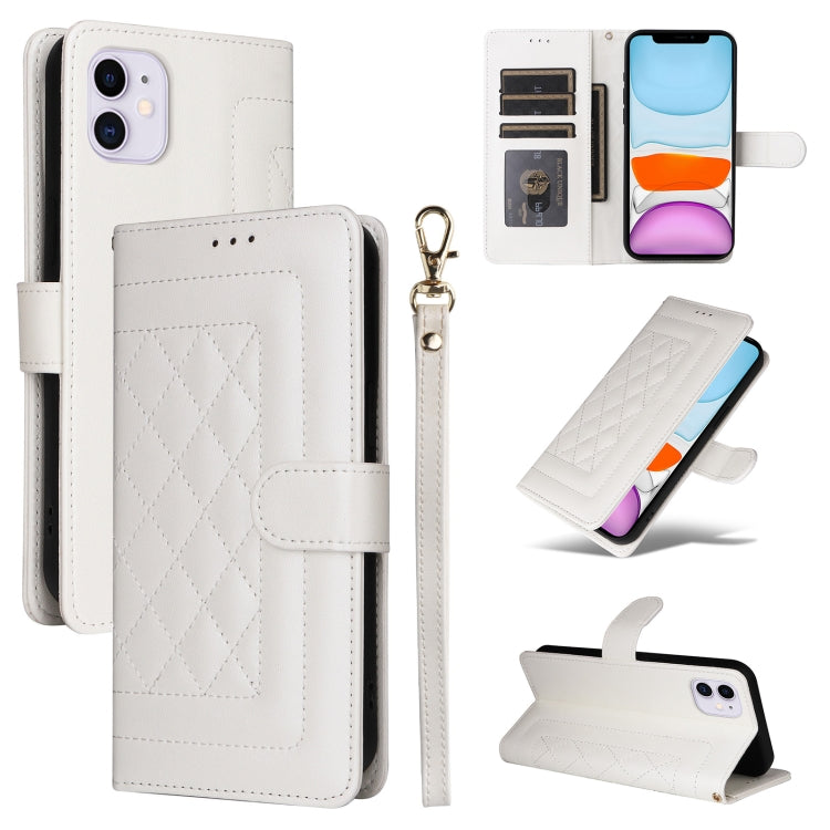 Diamond Lattice Leather Flip Phone Case, For iPhone 11 Pro Max, For iPhone 11, For iPhone 11 Pro