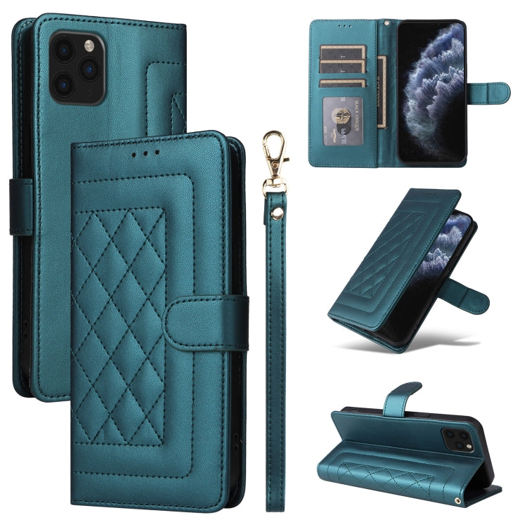 Diamond Lattice Leather Flip Phone Case, For iPhone 11 Pro Max, For iPhone 11, For iPhone 11 Pro