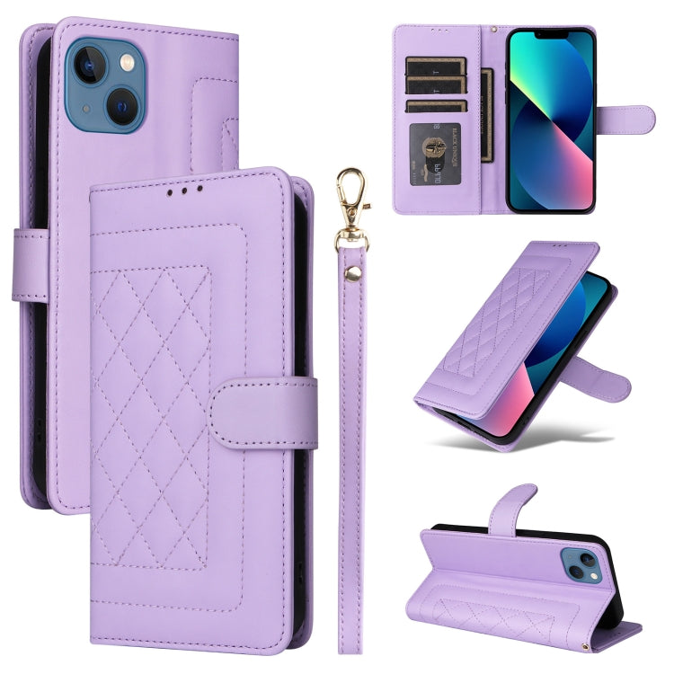 Diamond Lattice Leather Flip Phone Case, For iPhone 13, For iPhone 12 / 12 Pro, For iPhone 12 Pro Max