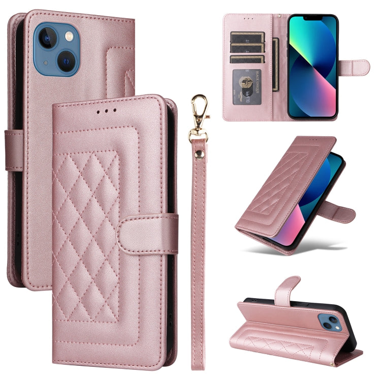 Diamond Lattice Leather Flip Phone Case, For iPhone 13, For iPhone 12 / 12 Pro, For iPhone 12 Pro Max