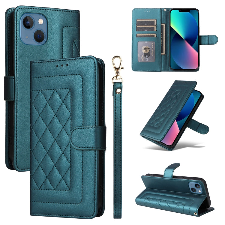 Diamond Lattice Leather Flip Phone Case, For iPhone 13, For iPhone 12 / 12 Pro, For iPhone 12 Pro Max
