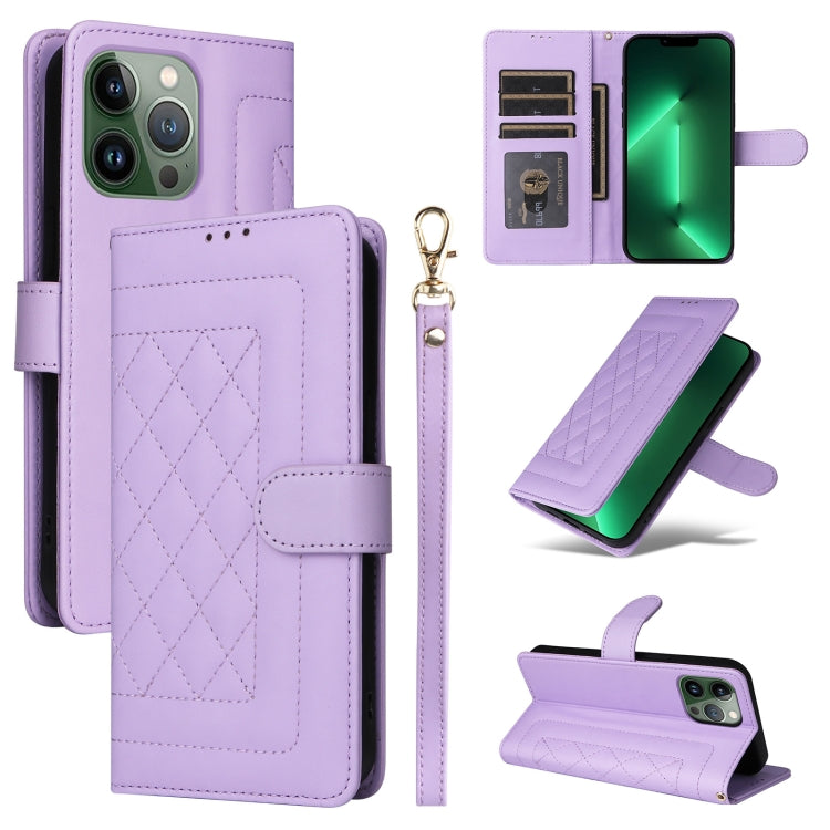 Diamond Lattice Leather Flip Phone Case, For iPhone SE 2022 / SE 2020, For iPhone 13 Pro Max, For iPhone 13 Pro
