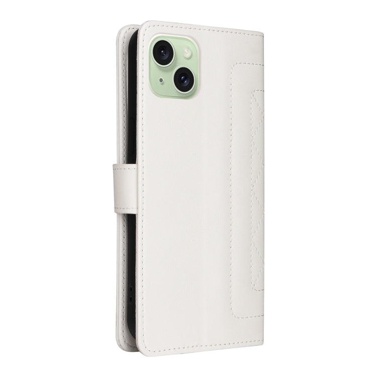 Diamond Lattice Leather Flip Phone Case, For iPhone 15 Plus, For iPhone 15, For iPhone 14 Plus