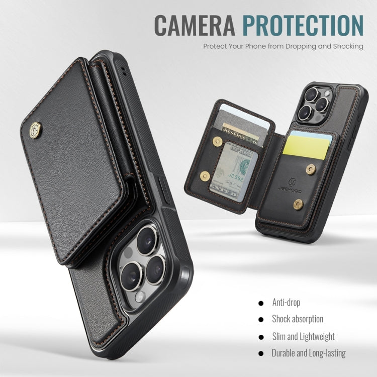 JEEHOOD J05 Business Magnetic Style RFID Leather Phone Case, For iPhone 11 Pro, For iPhone X / XS, For iPhone 8 Plus / 7 Plus / 6 Plus
