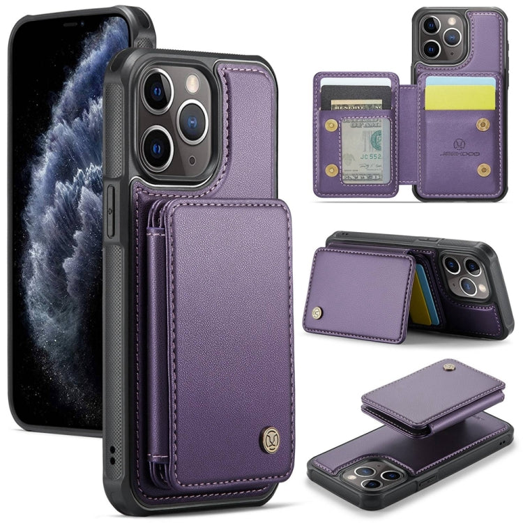 JEEHOOD J05 Business Magnetic Style RFID Leather Phone Case, For iPhone 11 Pro, For iPhone X / XS, For iPhone 8 Plus / 7 Plus / 6 Plus