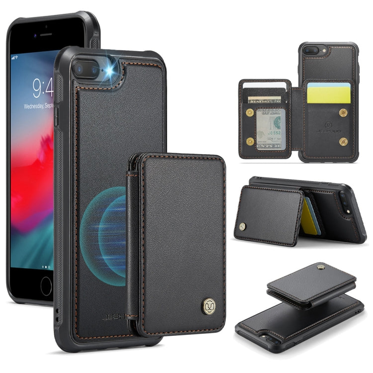 JEEHOOD J05 Business Magnetic Style RFID Leather Phone Case, For iPhone 11 Pro, For iPhone X / XS, For iPhone 8 Plus / 7 Plus / 6 Plus