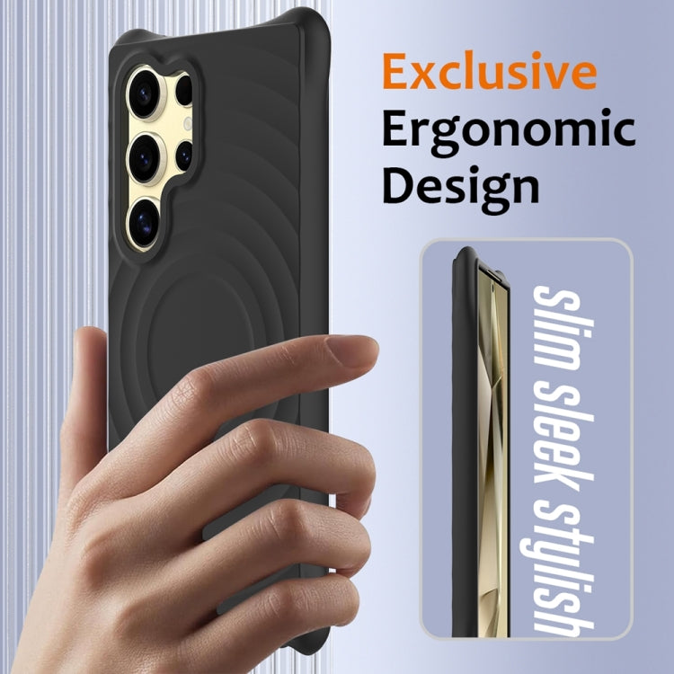 Wave Texture MagSafe Magnetic Liquid Silicone Phone Case