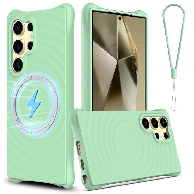 Wave Texture MagSafe Magnetic Liquid Silicone Phone Case
